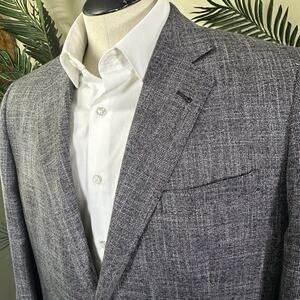 Baroni Couture Sport Coat 44R 100% Bamboo Botto Giuseppe Italy NWOT Charcoal